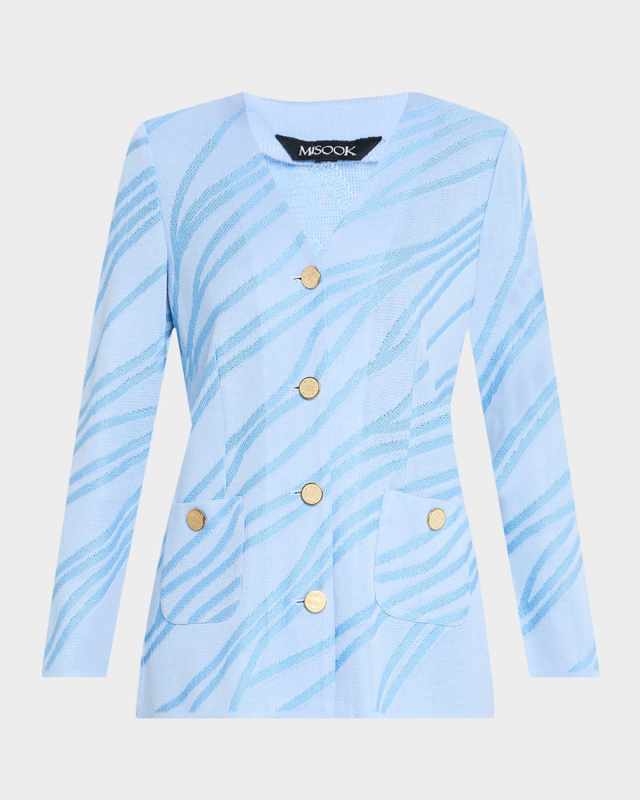 Tonal Abstract Knit Heritage Fit Jacket
